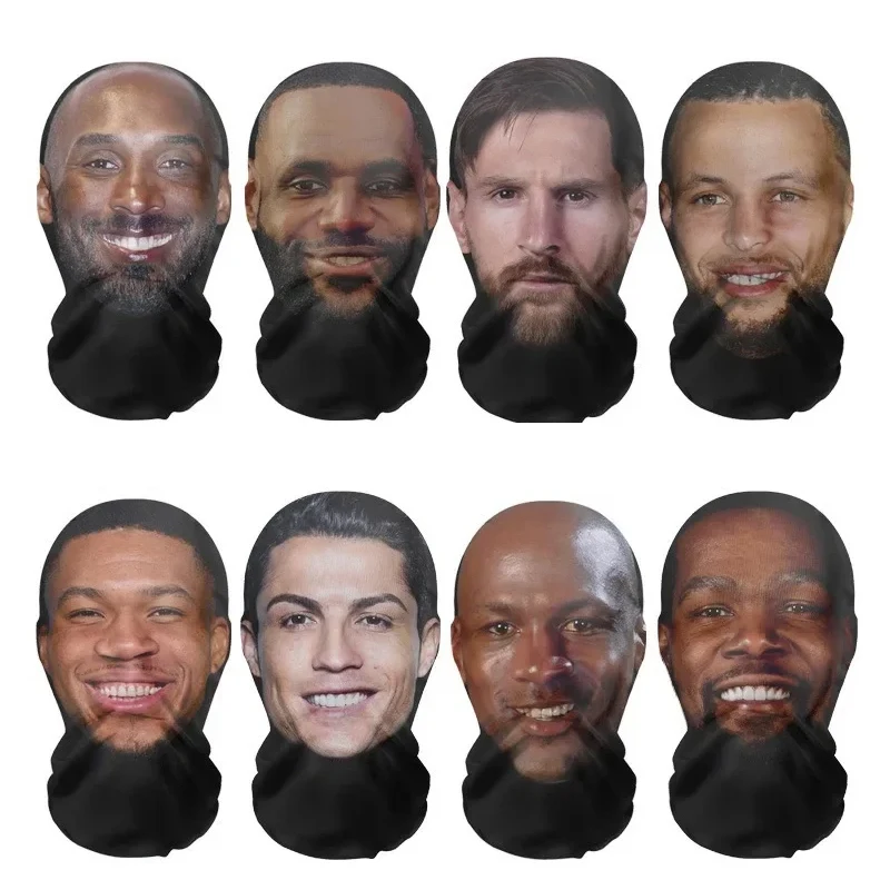 Full Face Mask Celebrity Ball-game Star Face Mask Simulation kanye Shiesty Mesh Mask For Men Party Supplies Cosplay Props Novel