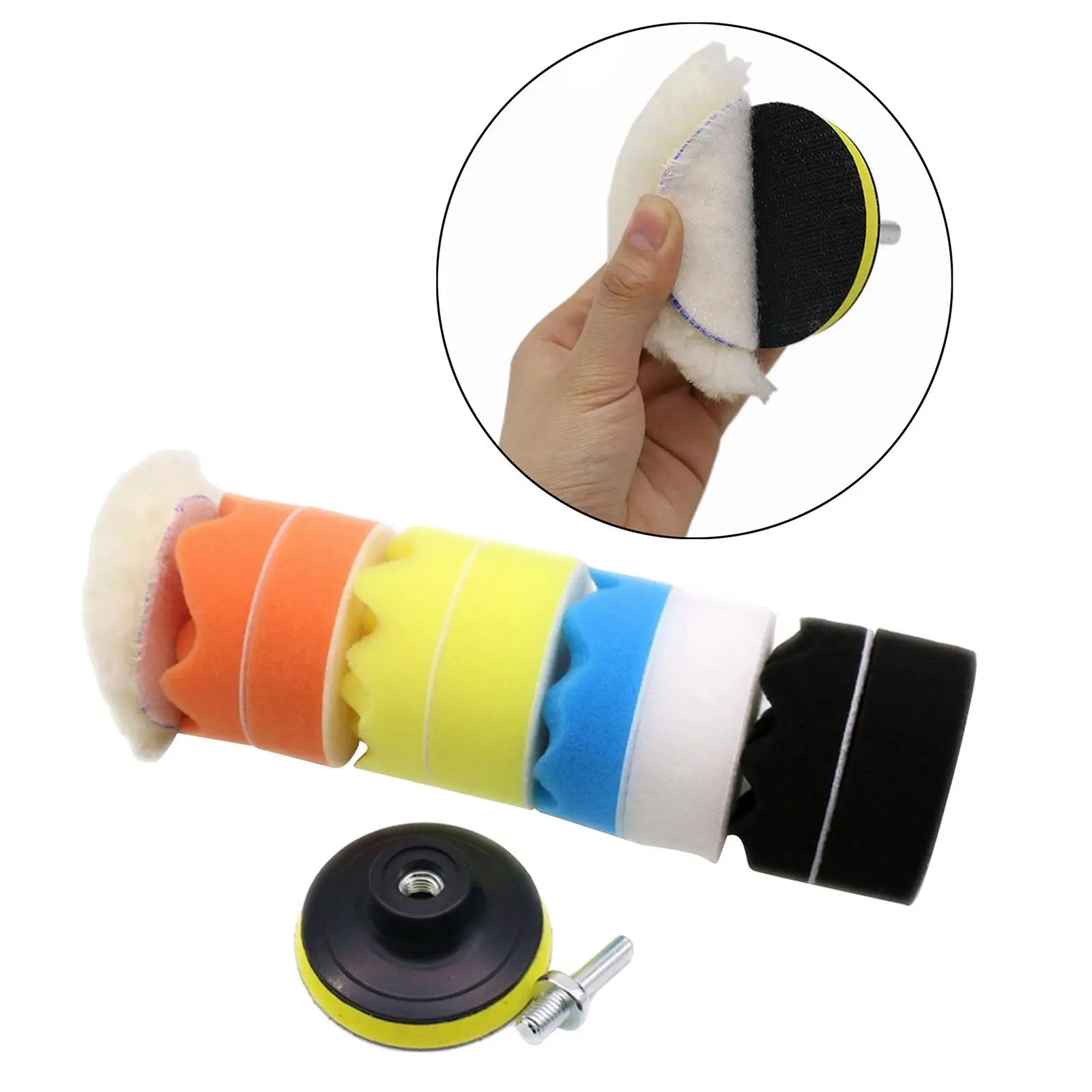3 "/4"/5 "الشمع التلقائي تلميع برتقالي التلميع الإسفنج منصات عدة سيارة الملمع 3 بوصة