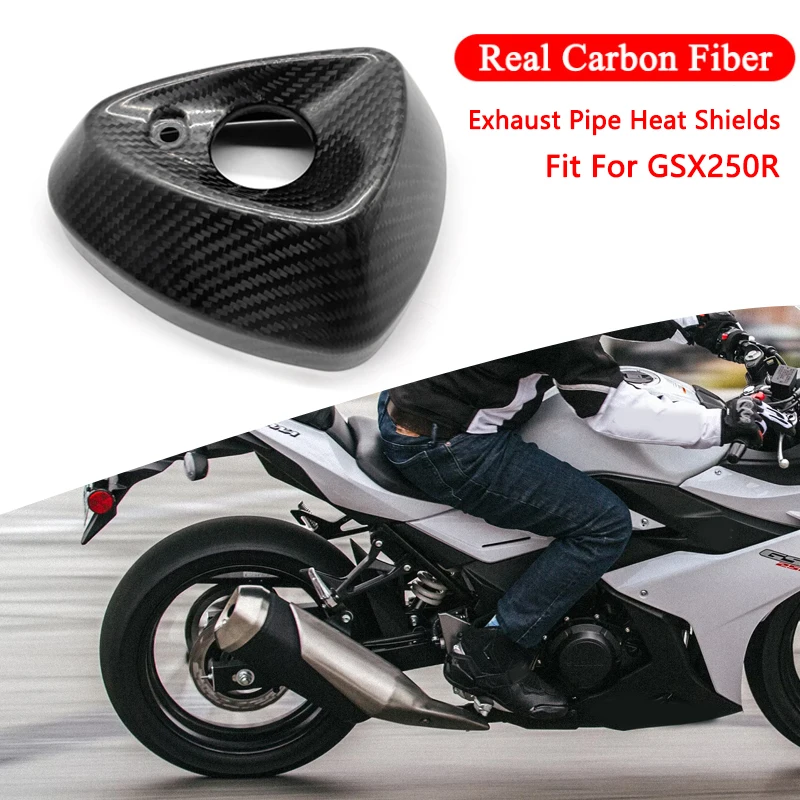 Fit For SUZUKI GSX250R GSX-250R Motorcycle Muffler Heat Shield CARBON FIBER Cover Guard Motorcycle Exhaust Protector GSX 250R-A