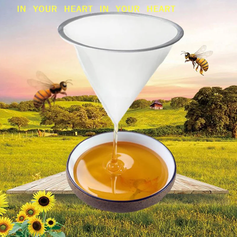 【X】35CM Honey Strainer Net Ultra-fine Impurity Filter Cloth Beekeeping Tool Funnel