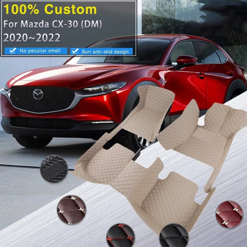 

Car Floor Mats For Mazda CX-30 DM 2020 2021 2022 CX30 CX 30 Waterproof Rug Durable Carpet Leather Mat Full Set Car Accessories