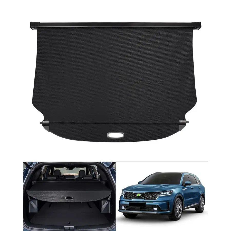 مع كيا سورينتو غطاء البضائع 2025 2024 2023 2022 2021 سورينتو غطاء صندوق السيارة قابل للسحب الأمن درع الظل غطاء ألياف الكربون T #1