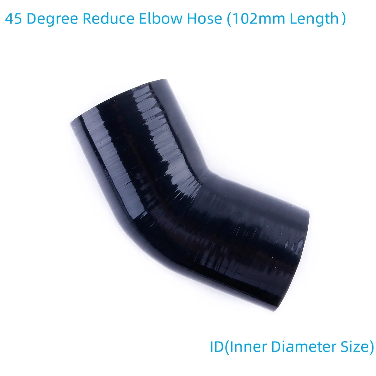 45 Degree Reduce Elbow General 102mm Length Silicone Coolant Intercooler Hose Pipe 70mm 76mm 80mm 83mm 88mm 89mm 90mm 95mm 102mm