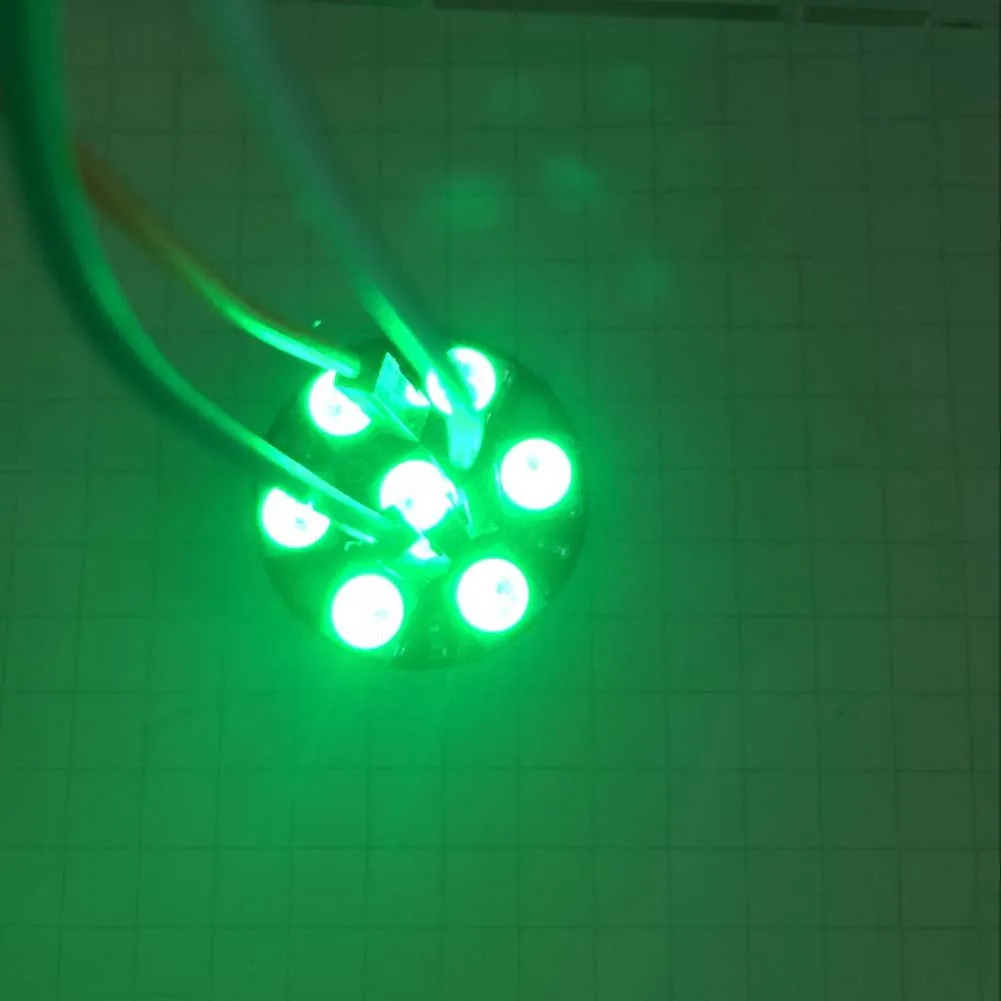 Anillo de luz LED RGB de 7 Bits para Arduino, lámpara con controladores integrados, protección de polaridad inversa, Control IC, 10 piezas, WS2812