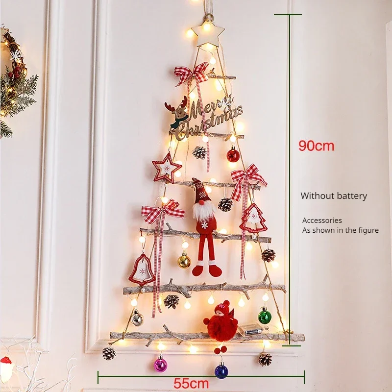 140CM Christmas creative wall tree lighting DIY Christmas hanging tree shaped Christmas decoration