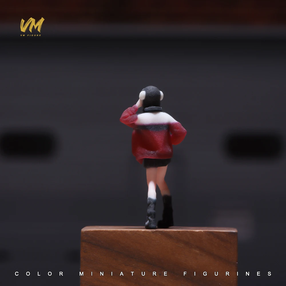 Miniature Figure 1/64 1/43 1/24 1/18 Vitality Racing Driver Motorcycle Helmets Male Female Mini Doll Model Street Scene Props