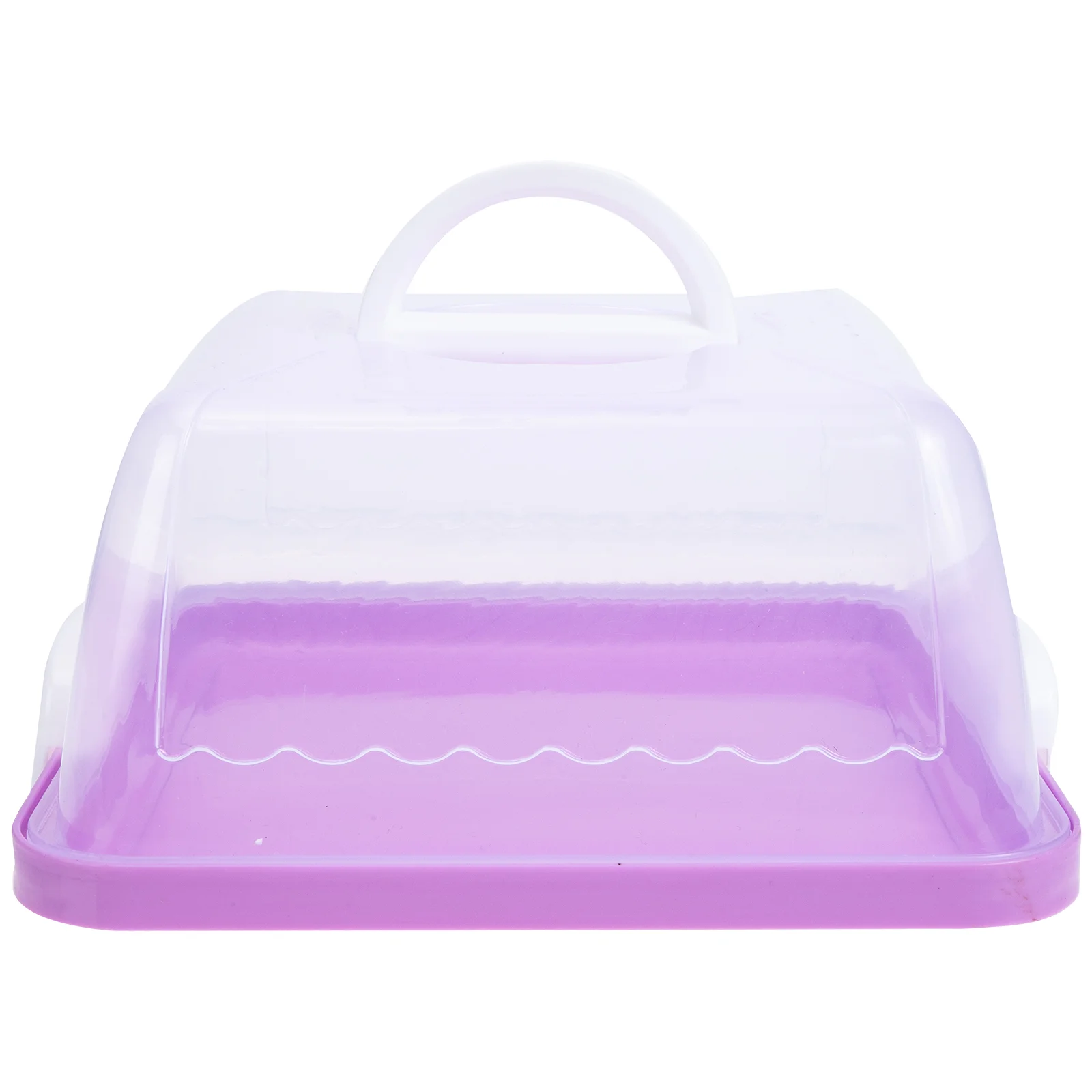 

Portable Cake Box Transparent Carriers Dessert Storage Case Handles Server Packing Boxes Plastic Container Square