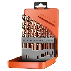 Wholesale 1.0-8.5mm Cobalt Coated Twist Drill Bit Set HSS M35 Gun Drill Bit For Wood/Metal Hole Cutter Power Tools