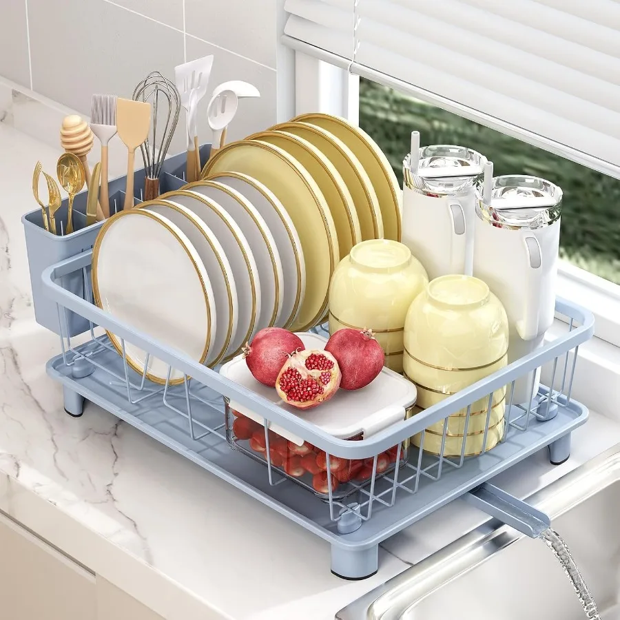 Egouttoir-a-vaisselle-bleu-etendoir-a-vaisselle-peu-encombrant-pour-comptoir-de-cuisine-avec-porte-ustensiles-cadeaux-pour-femmes-fete-des-meres-kitc