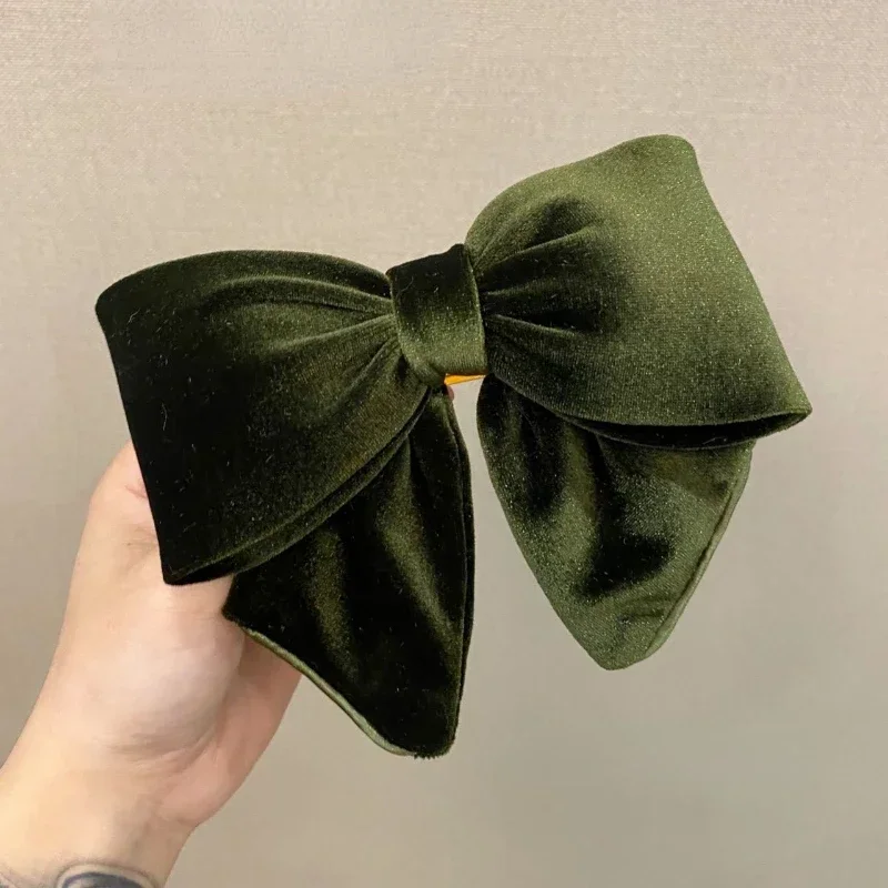 Velvet Bow Hair Clips for Women Girls Solid Color Ponytail Barrettes Fashion Hair Pins Jewelry Korean Hiar Accessories Headwear