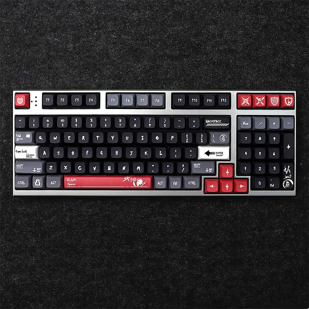 GMK-KEY God of War Keycap PBT XDA Dye Sublimation Keycaps For RK61/gk61/GK64/68/84/980/GMMK PRO Keyboard Cap 7u Split Spacebar