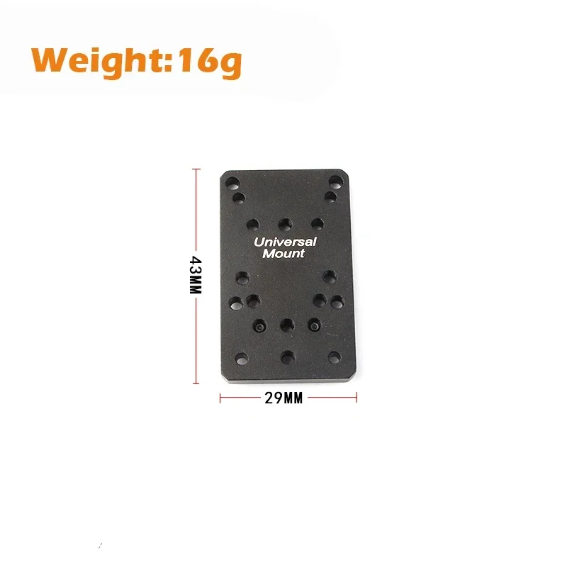 Universal Rear Red Dot Sight Mount Plate Base For GLOCK Pistol Tactical Hunting For SRO MROS VENOM Doctor Red Dot Sightscope