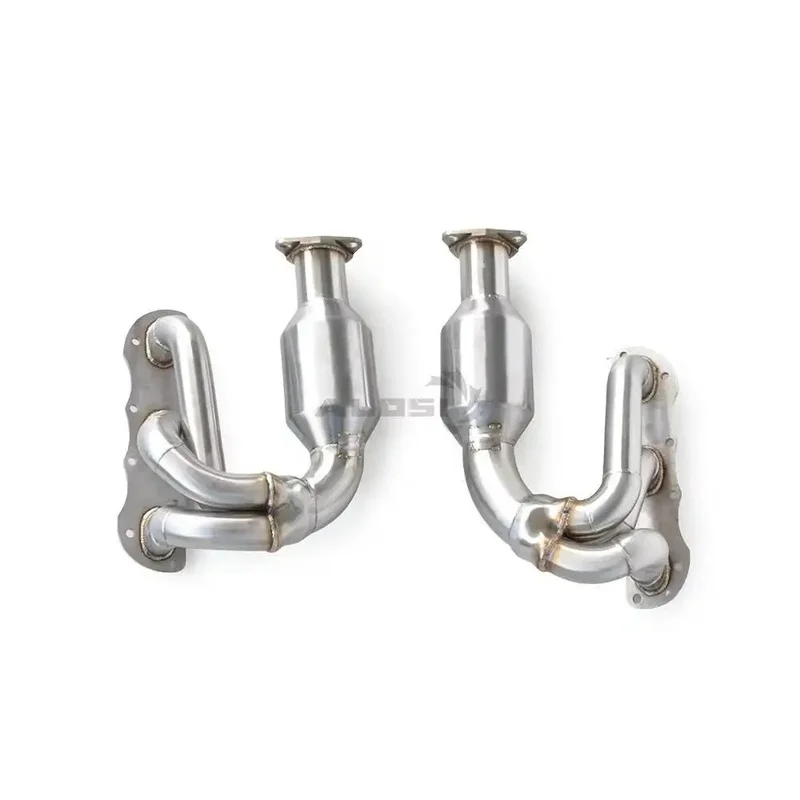High Flow Exhaust Manifold Header for Porsche Boxster Spyder 987.2 3.4 2010-2012 Catted Racing Tuning Performance