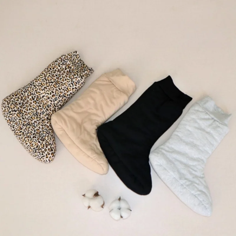 

Handmade Adult Baby Pure Cotton Socks Thickened Leopard Print Cotton Couple Socks ABDL Mens Womens Foot Covers Keep Warm Socks﻿