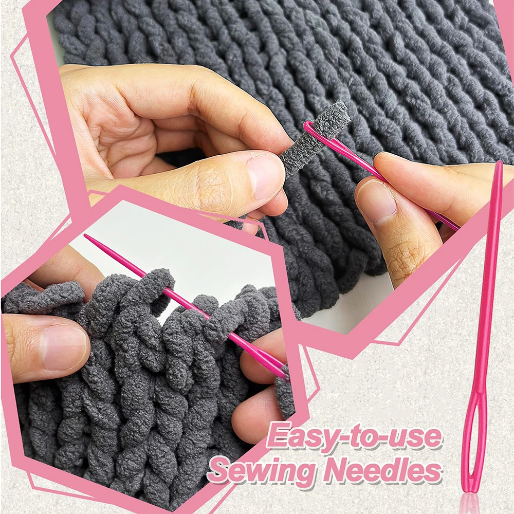 3 قطعة/المجموعة الملونة الكروشيه إبرة السنانير عازمة السنانير اكسسوارات البلاستيك الخياطة الإبر الحياكة تلوح في الأفق السنانير لأدوات خياطة #6