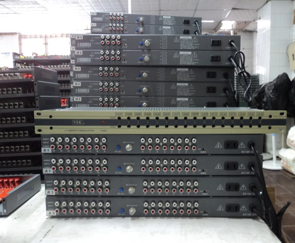 

16 Way CATV modulator, interval channel, RF signal output, NTSC modulator,PAL-B/G modulator, PAL-DK/I modulator for hotel