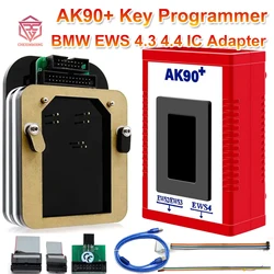 Programador de llave automático para coche BMW AK90 + AK90, lectura de código con adaptador IC EWS-4.3 4,4 Para XPROG-M AK90 R270, adaptador EWS4