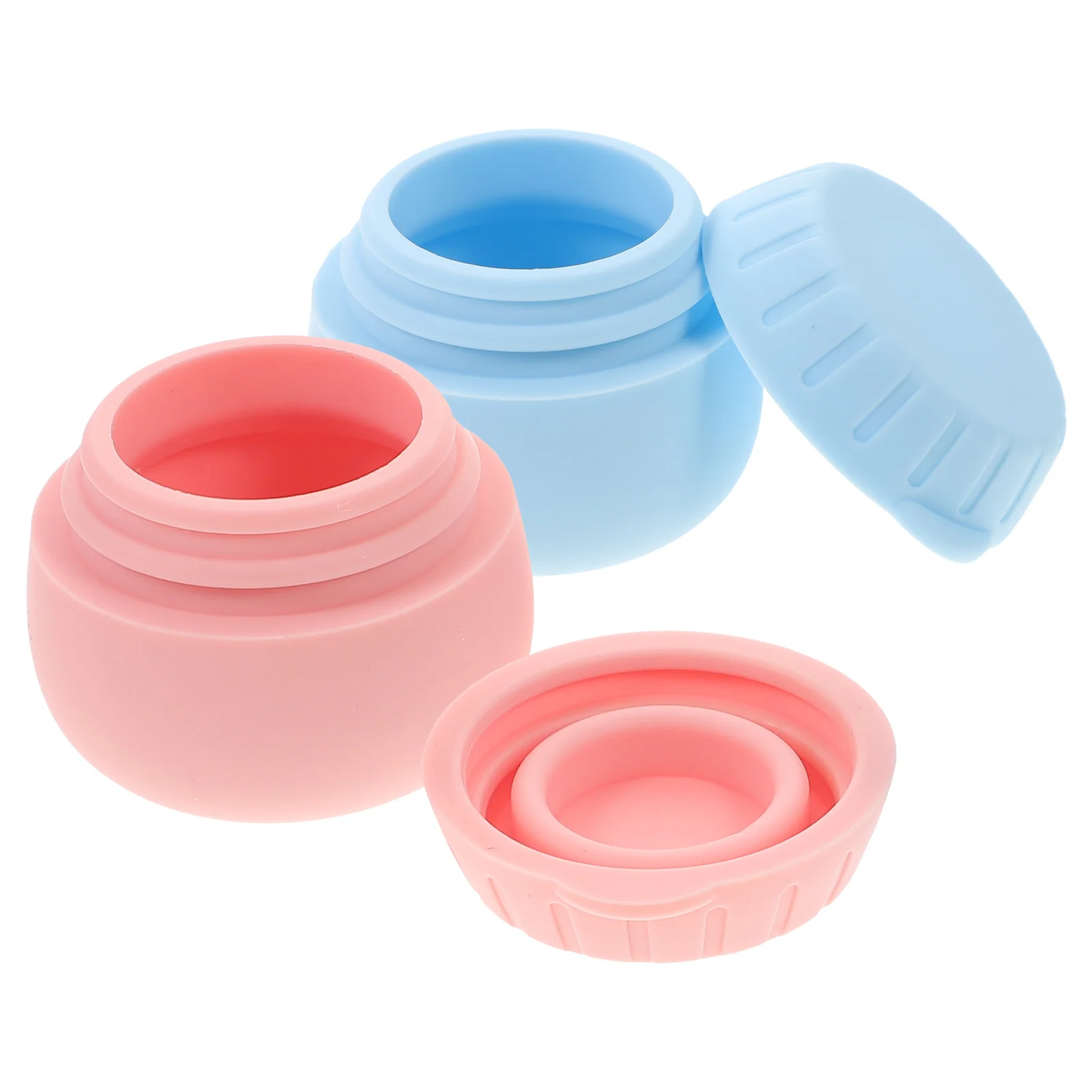 2 Pcs Toiletry Travel Containers Silicone Packaging Box Size Bottles Small Jewelry Bottled Packing Jars Liquid