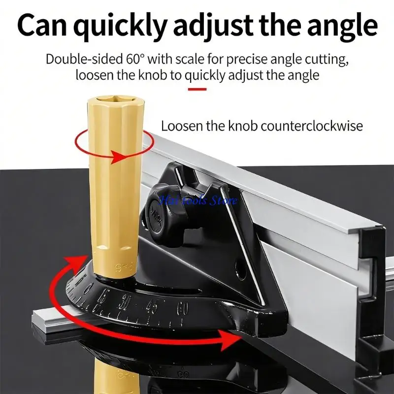 X37E Adjustable Miter Gauge Woodworking Tool for Table Sawing and Router Table