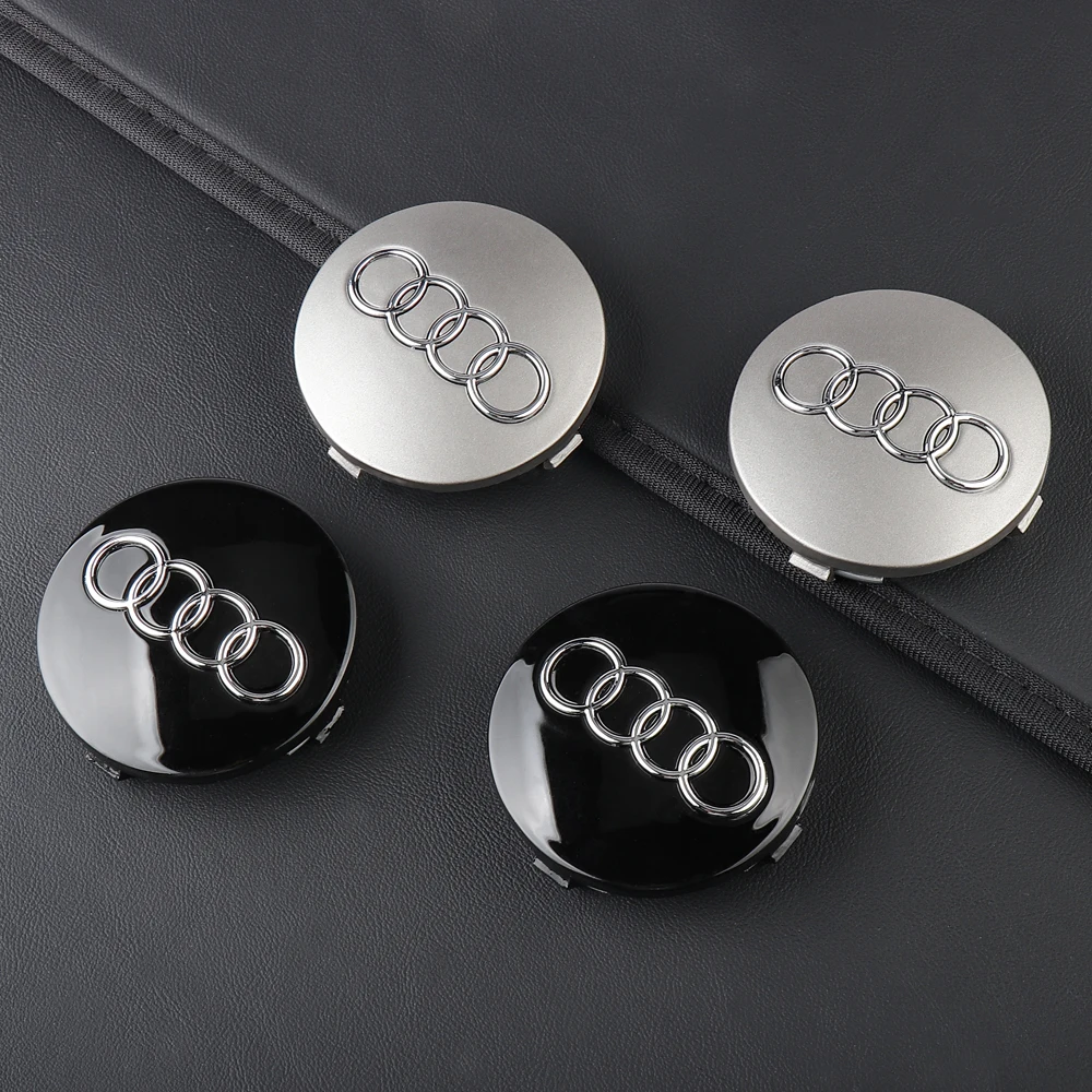 4Pcs Car Audi Original 59/128mm Wheel Center Cap Hub Covers Badge Accessories For Audi A3 8P A4 A5 A6 C7 A7 A8 S4 S6 RS TT Q3 Q5