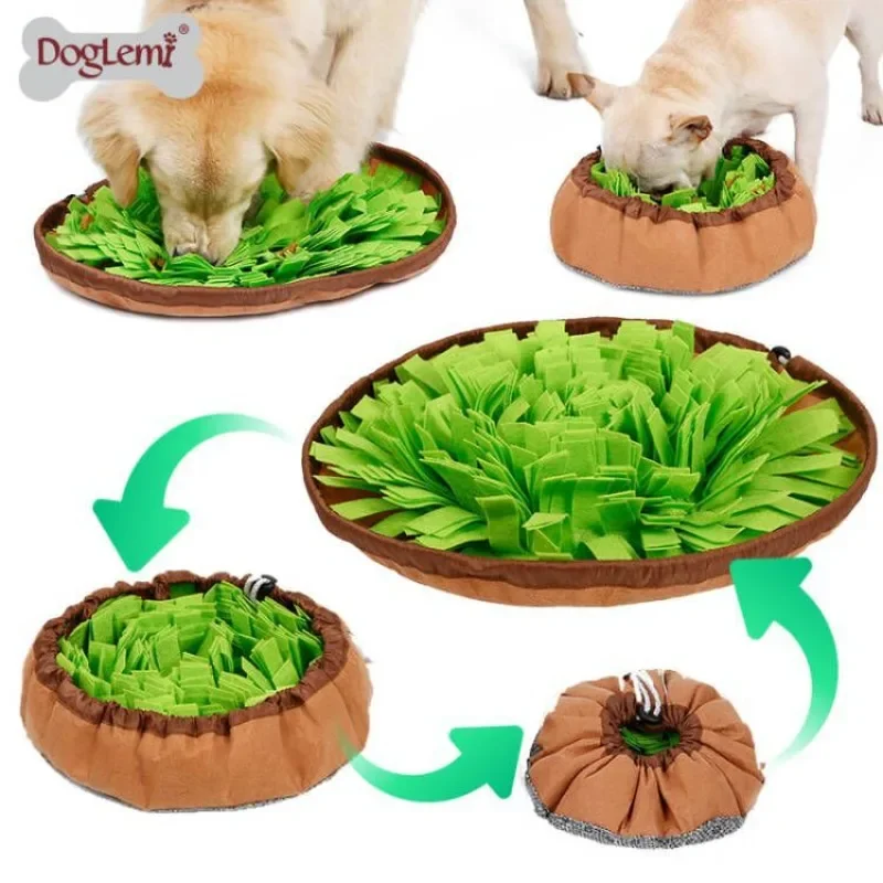 Pet Dog Snuffle Mat Nose Smell Training Sniffing Pad Dog Puzzle Toy Slow Feeding Bowl Food Dispenser Carpet Washable Dog toys