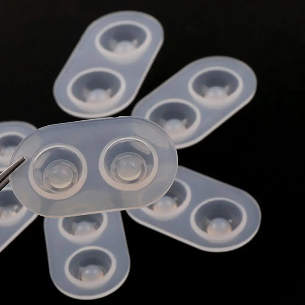 صب عيون الدمية، مقلة عين سيليكون - 6 قطع، عين راتينج الدمية، مستلزمات صناعة الدمى الرائعة