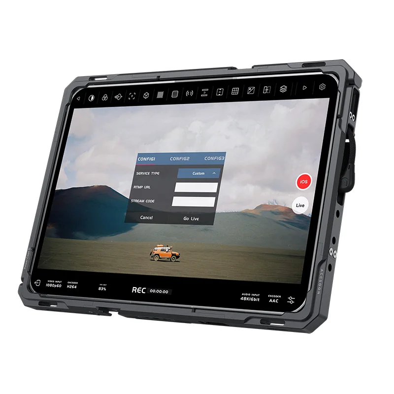ACCSOON-Powerjos iPad avec support de batterie, support de protection, garde chargé, réglable, compatible avec Brittop Shooting, utilisation avec Seemo Pro