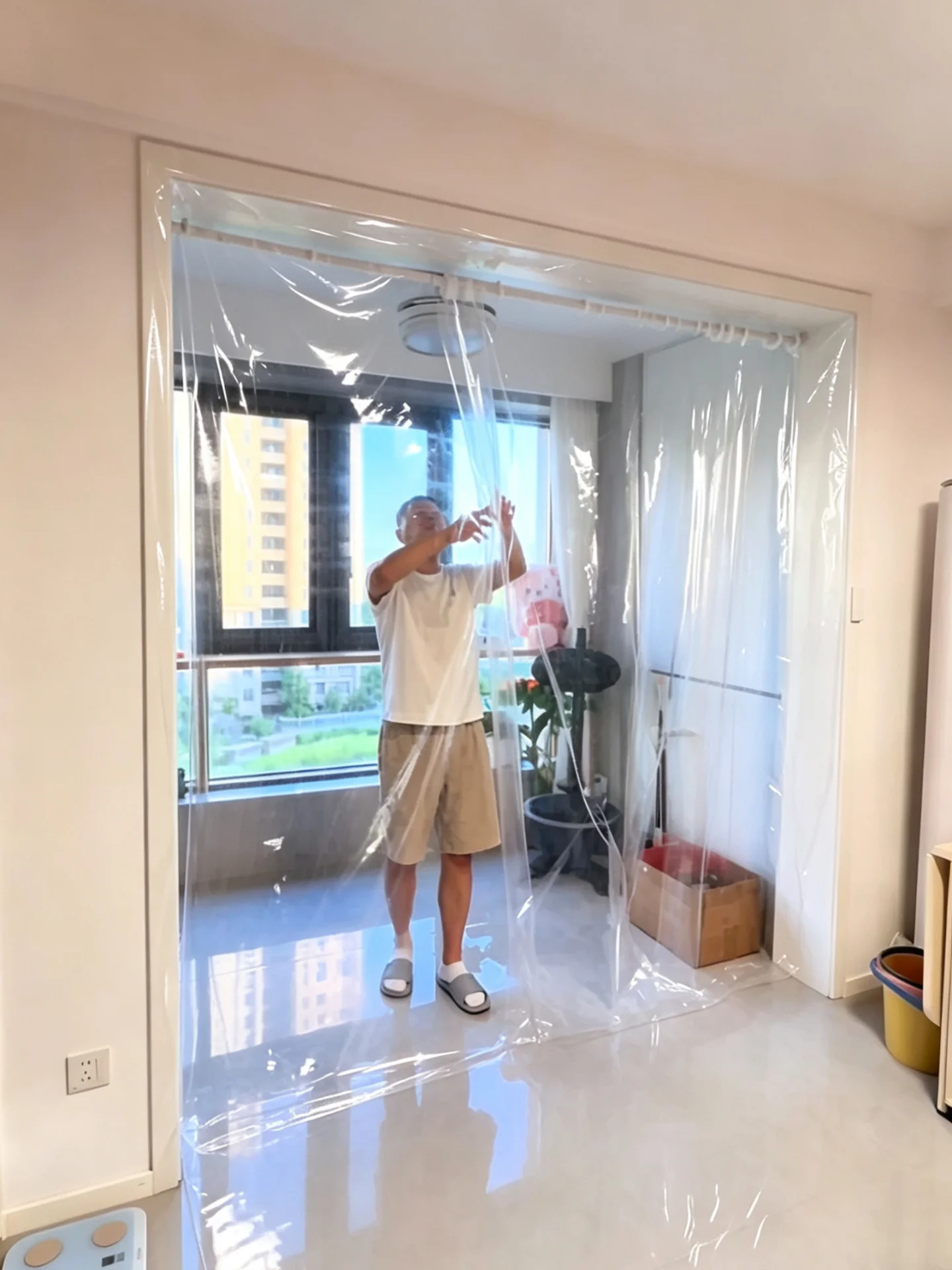 Modern Minimalist Air Conditioner Windshield Curtain PVC Soft Door Curtain Sound Insulation Space Partition Heat Preservation