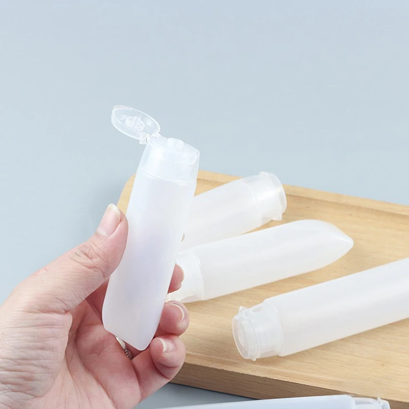 10 Stück 30/50 ml PE-Weich-Quetschtuben, nachfüllbare Kosmetikverpackung, Flasche für Gesichtsreiniger, Reise-DIY-Behälter