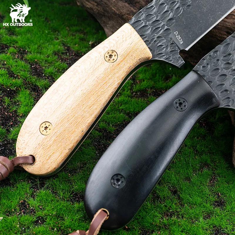 HX Outdoors janpan handmade knife,camping survival portable knife, fruit knife defesa tool wood handle with sheath dropshipping