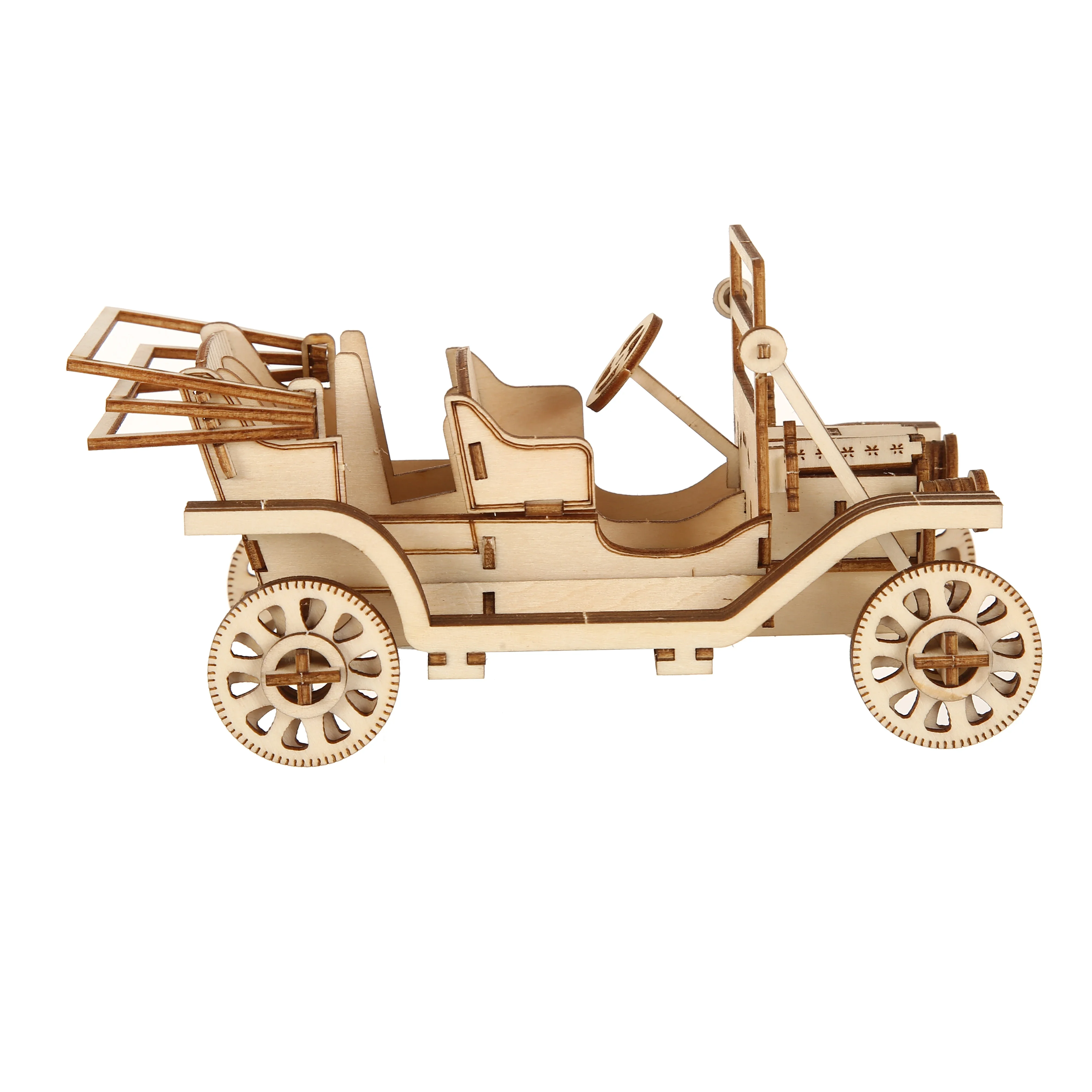 Modelo de coche clásico DIY, rompecabezas de madera 3D, Kits de bloques de construcción, juguete de montaje, regalo de cumpleaños para niños y adultos, decoración del hogar