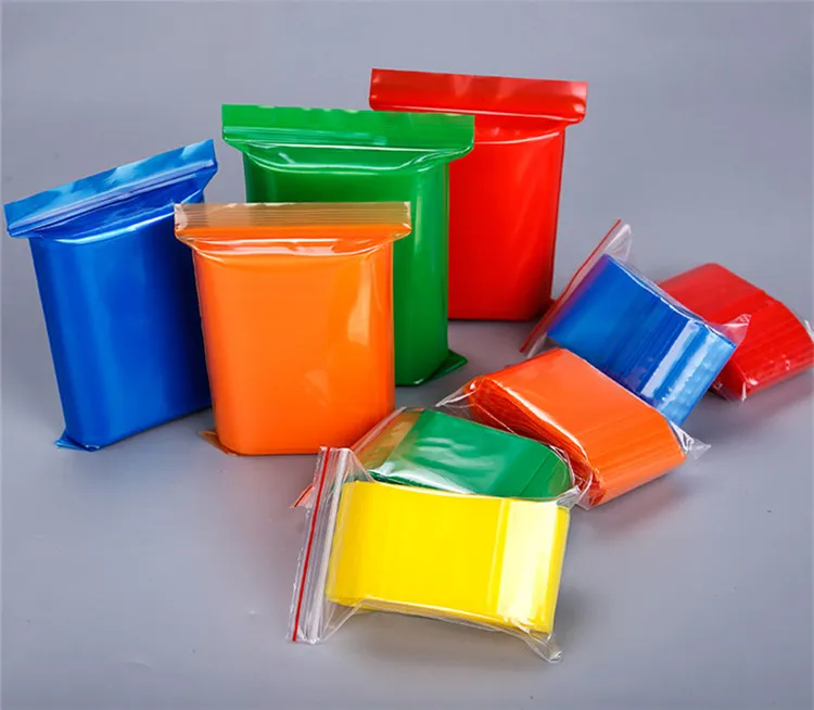 100 sztuk gruby kolor PE Zip Lock worek do przechowywania zamykane plastikowe zdjฤcia bateria karta USB rฤcznik bielizna x-mas opakowanie na prezent