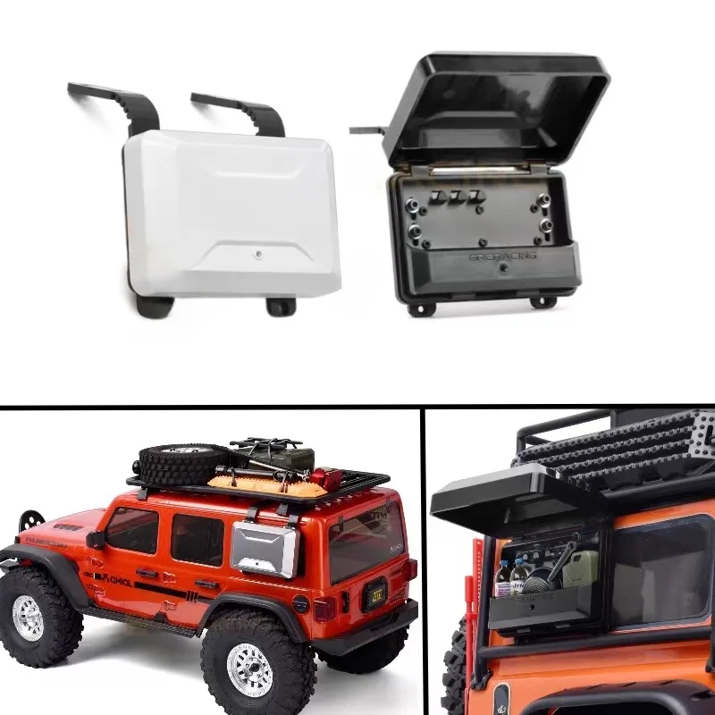 

1PCS Plastic Side Window Toolbox Luggage For 1/10 RC Crawler Car Traxxas TRX4 Defender Ford Bronco SCX10 D90 Car DIY Refit Parts