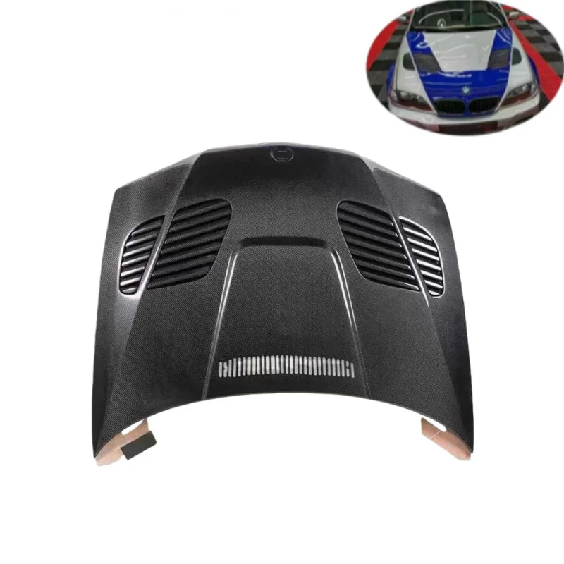 

Новая заводская крышка капота двигателя из углеродного волокна с болтами для E46 3 серии Coupe Sedan 1998-2005, черный с болтами