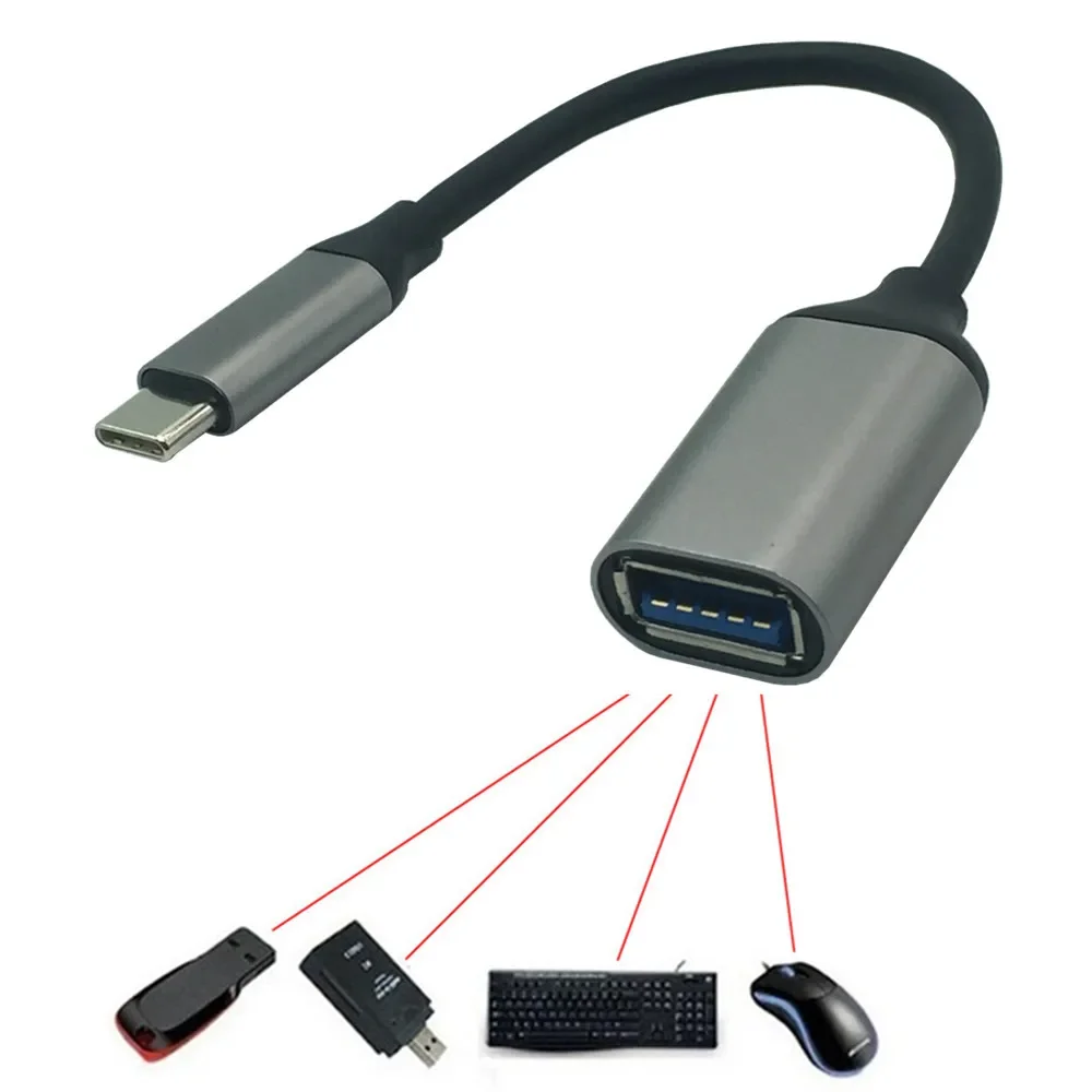 The New USB3.1 Type-C to USB 3.0 Female High-speed Transmission Aluminum Shell Braided Type-C OTG Data Cable