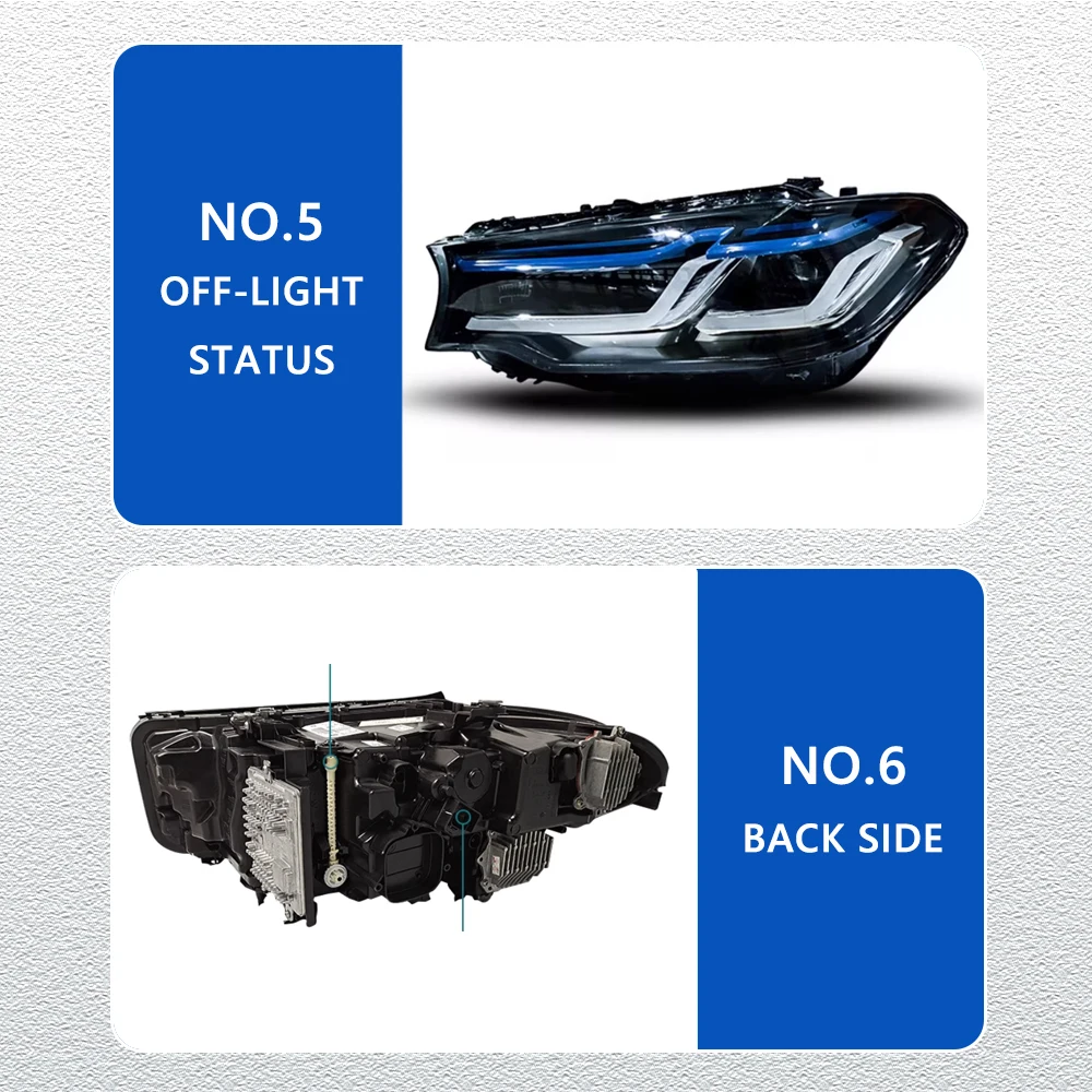 التصميم LED المصابيح الأمامية لسيارات BMW 5 سلسلة G30 18-20 كامل led DRL سيارة رئيس مجموعة مصابيح إشارة اكسسوارات السيارات تعديل مصباح