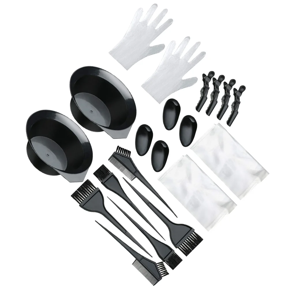 

20Pcs Hair Dye Set No Mess DIY Salon Home Use Dyeing Kit Accessories Washable Reusable Tools Hair Dye Set Dyeing Bowl