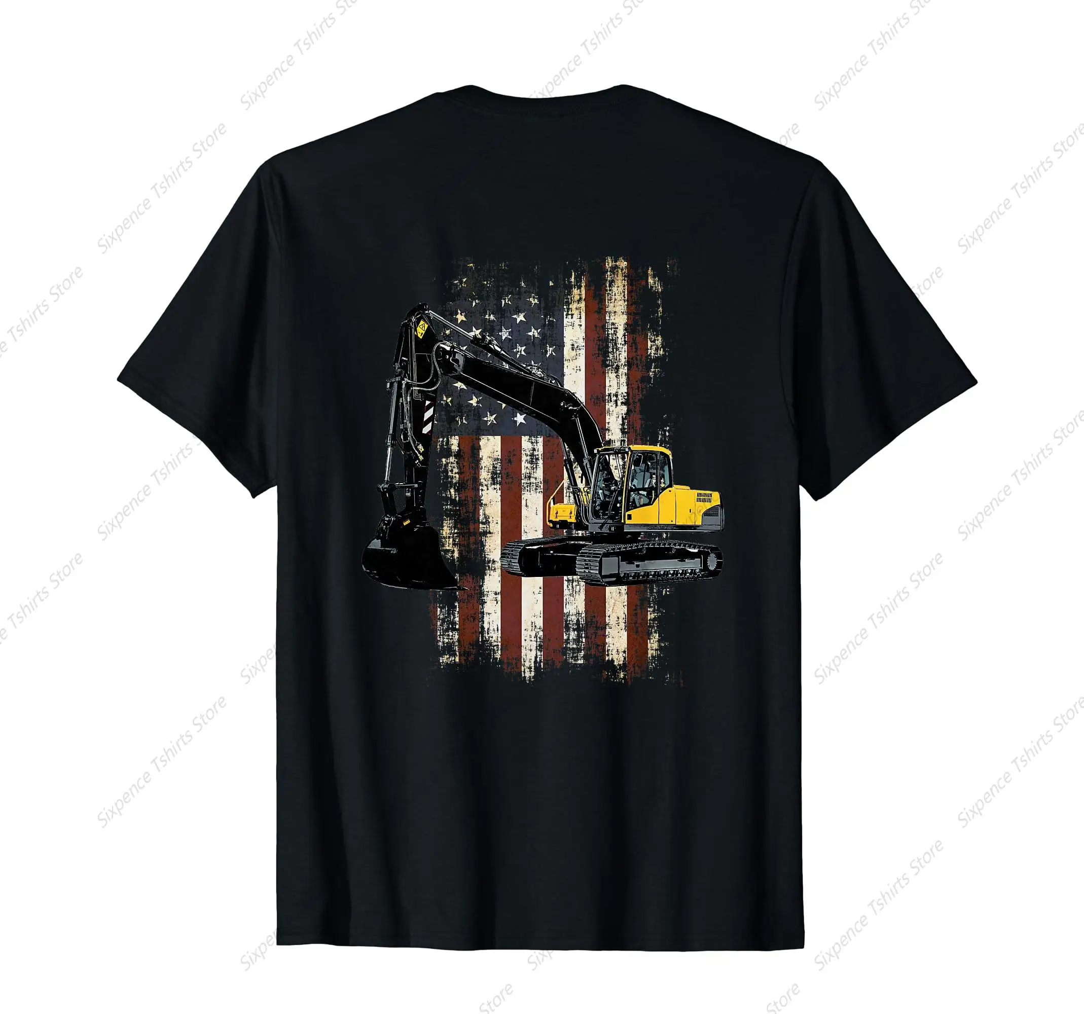 Heavy Equipment Operator Design On Back Of Clothing Men‘s T-Shirt Soft Comfortable Easy to Wear Simple Practical