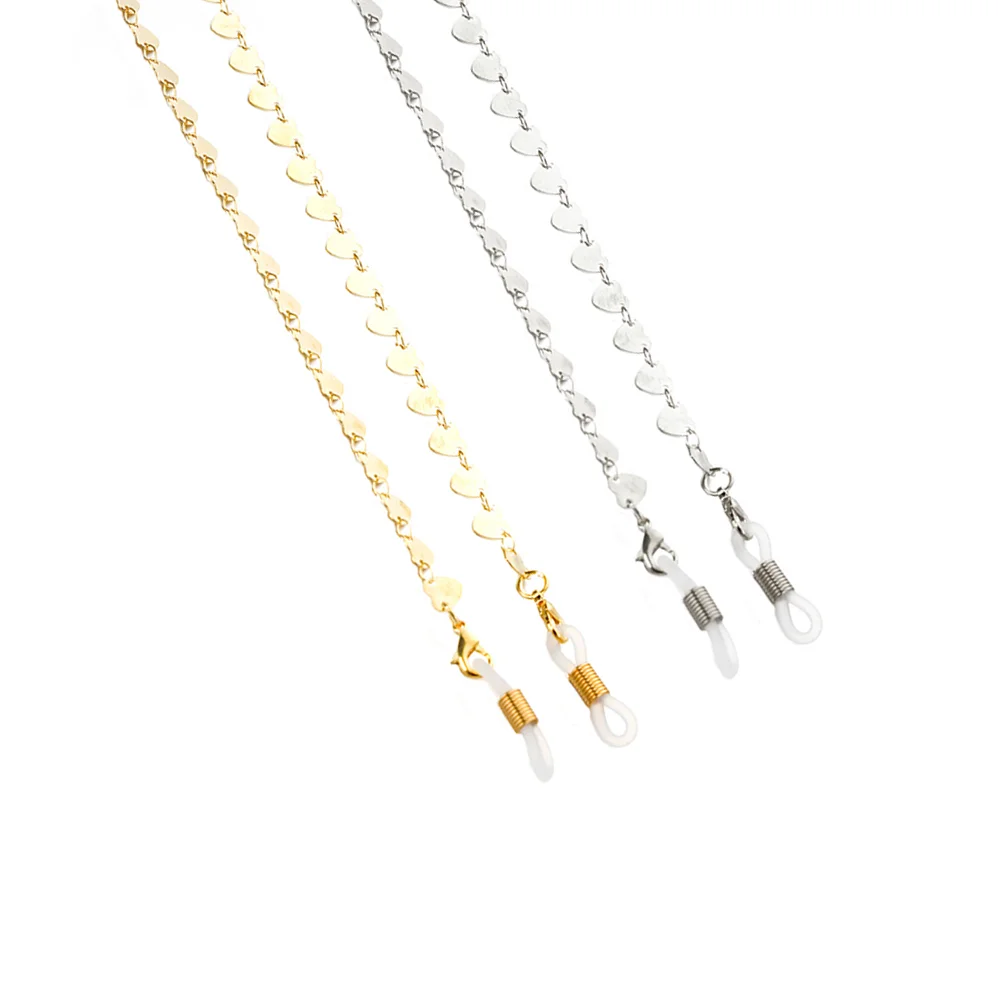 2PCS Metal Eyeglasses Chain Sunglasses Strap Anti-slip Glasses Lanyard Cord Eyewear Retainer Glasses Strap