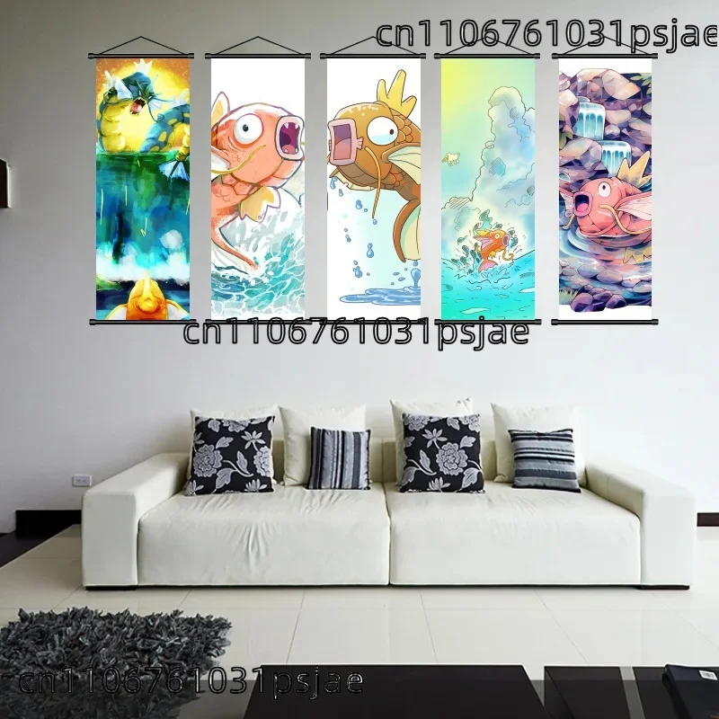 Whimsical Magikarp Pokémon Scroll Wall Decor - Add Water - Type Cuteness To Your Room