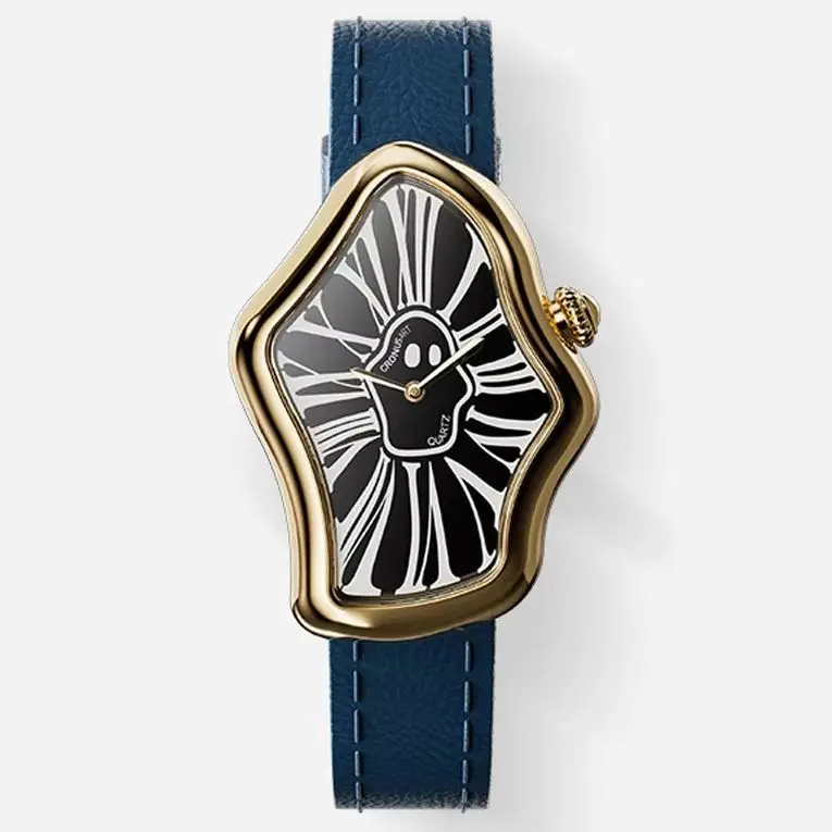CRONUSART Women Quartz Watch 28mm*46mm Ladies Wristwatch Irregular Case Crystal Mirror Ultrathin 7.9mm