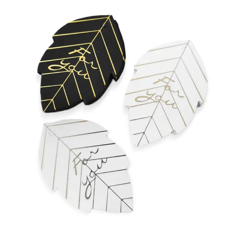 50Pcs Black White Bronzing Thank You Paper Tags Gift Wrapping Card For DIY Jewelry Price Label Holiday Decor Accessory - view 4