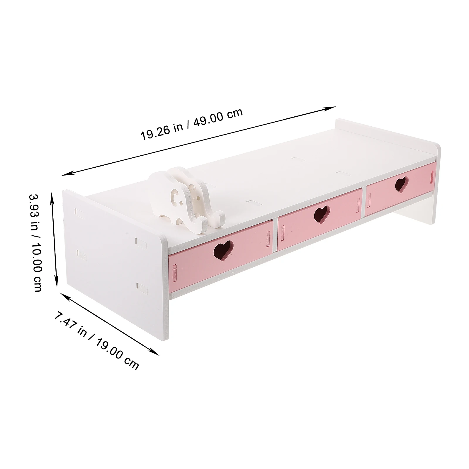 Monitor Stand Desktop Riser Screen for Computer White Wali Single PVC Board Practical Tool Organize Clutter Improve Screen Save