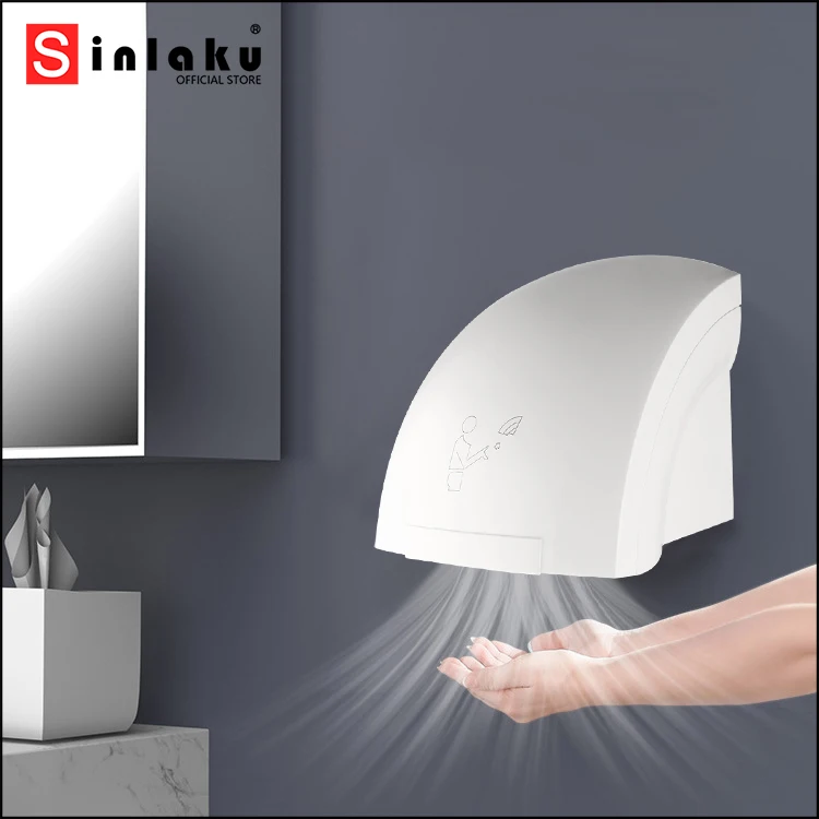 

SINLAKU Bathroom Induction Hand Dryer Wall mounted Hot air electric Household Abs Plastic Automatic Sensor Bathroom Accessories