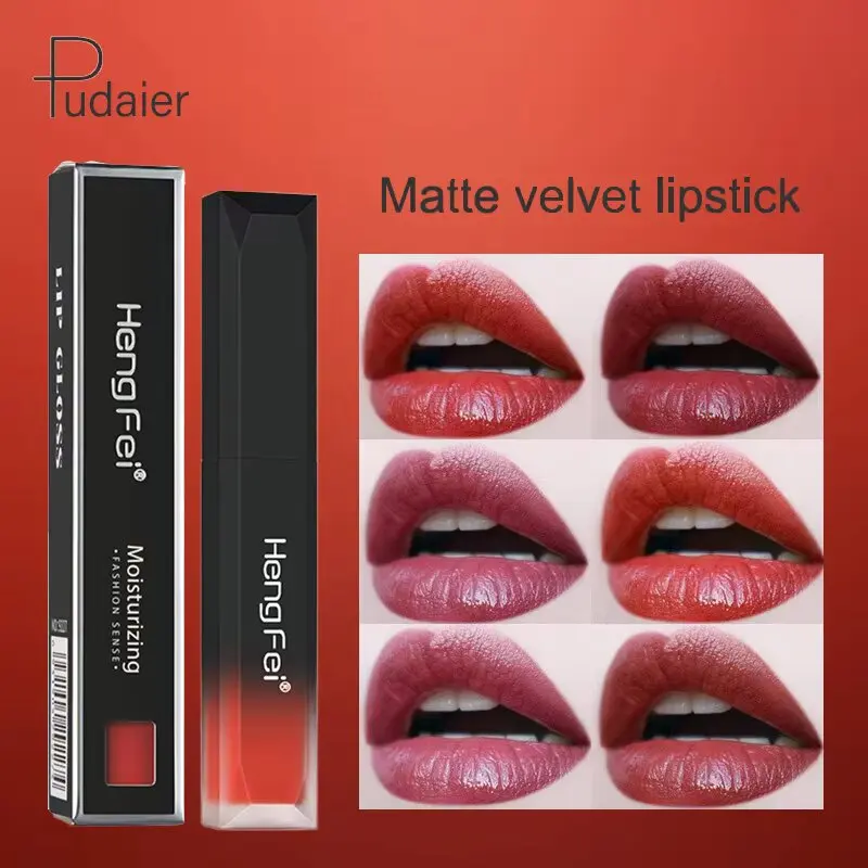 

Matte Moisturizing Lip Glaze Sexy Long Lasting Liquid Lipstick Non-stick Cup Lip Gloss Beauty Waterproof Lip Gloss Makeup.