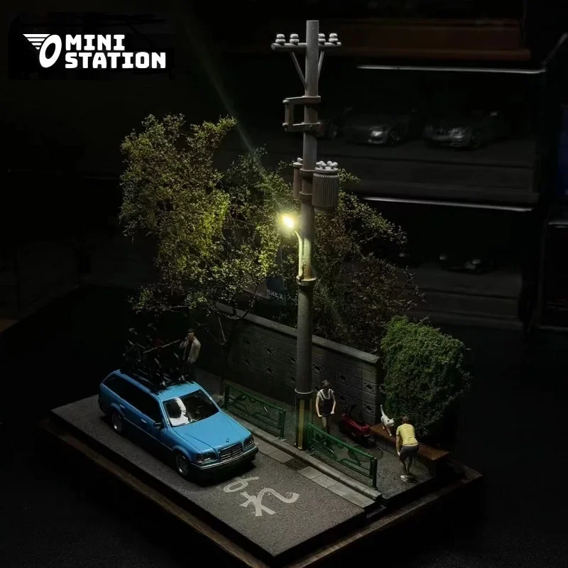 

Мини-станция, 1:64 светодиодные лампы, диорамас, уличный пейзаж 01