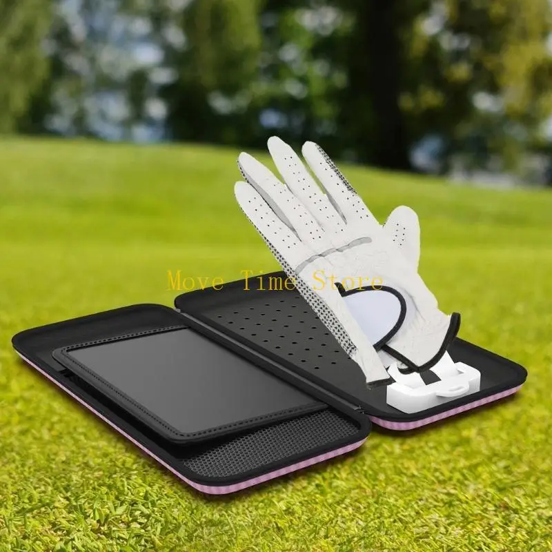 92ME Golf Glove Case Glove Box with Glove Holder Golf Accessories Storage Golf Balls