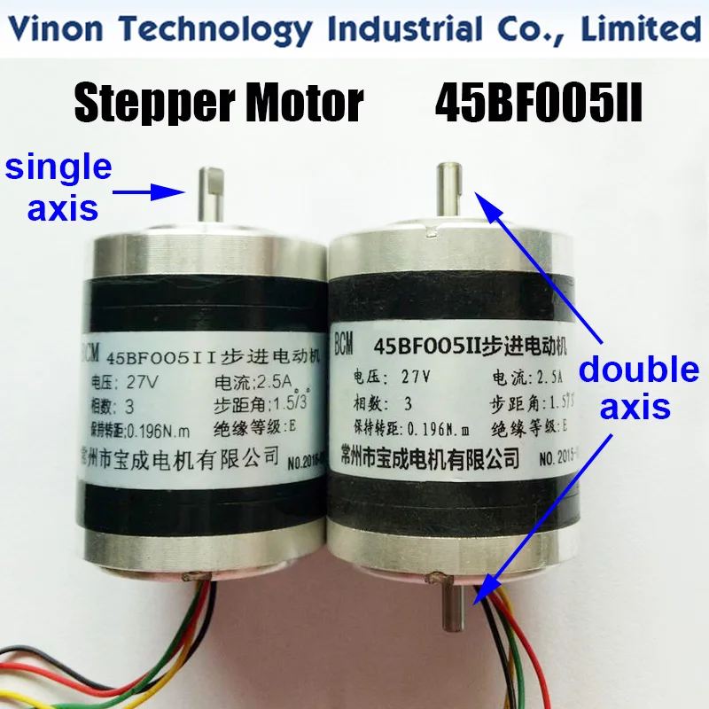 

45BF005 Stepper Motor 27V 2.5A (Single-Axis or Double-Axis), Baoma Drill EDM Machine Rotary Head Motor, Wire Cutting Taper Motor