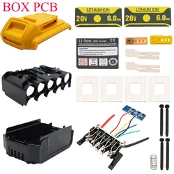 DCB200 Li-ion Battery Plastic Case PCB Charging Protection Circuit Board Box Shell For Dewalt 18V 20V 9Ah DCB183 Label Housings