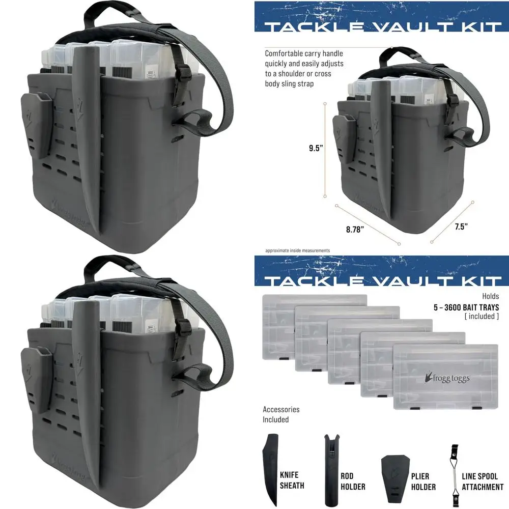 

Lightweight, Customizable Fishing Tackle Bag with Vault Storage